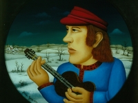 Josip Generalić, 1974, Arsen, ulje na staklu (oil on glass)