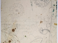 Josip Generalić, 1974, Suncokreti (Sunflowers), olovka na papiru (pencil on paper), 61x52 cm – Cijena na upit (Price on request)