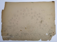 Josip Generalić, 1987, Mirovni dogovor Reagan-Gorbachev (Reagan-Gorbachev peace agreement), olovka na papiru (pencil on paper), 50×68 cm – Cijena na upit (Price on request)