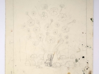 Josip Generalić, 1990, Buđenje (Awakening), olovka na papiru (pencil on paper), 49×46 cm – Cijena na upit (Price on request)