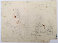 Josip Generalić, 1992, Hlebinski pijetao (Rooster in Hlebine), olovka na papiru (pencil on paper), 27x36 cm – Cijena na upit (Price on request)