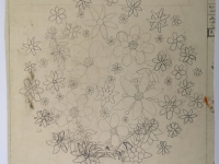 Josip Generalić, 1995, Cvijece u noci (Flowers in the night), olovka na papiru (pencil on paper), 46x40 cm – Cijena na upit (Price on request)