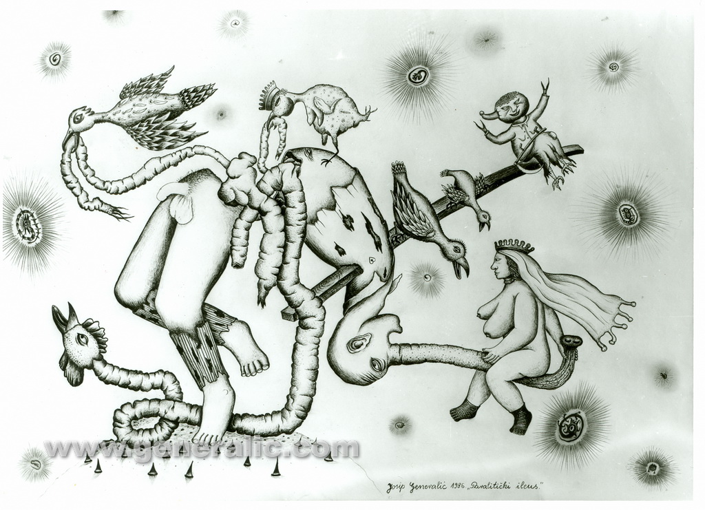 Josip Generalic, 1986, Paralitic ileus, drawing