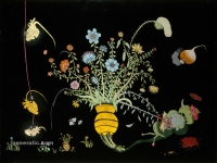 Josip Generalic, 1980, Sjecanje na REM san (Remembering REM dream), ulje na staklu (oil on glass)