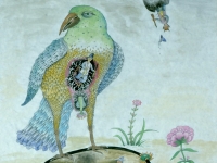 Josip Generalic, 1982, Hermafroditska ptica (Hermaphrodite bird), akvarel (watercolour)