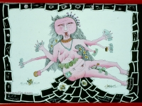 Josip Generalic, 1984, Pohlepnica (Gold digger), svilotisak (silkscreen)