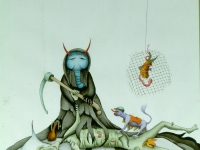 Josip Generalic, 1985, Izgubljeni imunitet (Lost immunity), akvarel (watercolour)