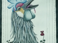 Josip Generalic, 1989, Pijetao (Rooster), akvarel (watercolour)
