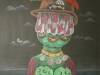 Josip Generalic, 1997, Green monster, pastel, 64x47 cm