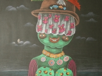 Josip Generalic, 1997, Zeleni monstrum (Green monster), pastel, 64x47 cm