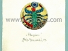 Josip Generalic, JG-H02-05, Zodiac - Scorpio, water-coloured etching, 19x13 cm Ø 6 cm, 1987 - 100 eur