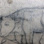 Ivan Generalic, 1963, Cows are resting, pencil on paper, 97x83 cm detail 03
