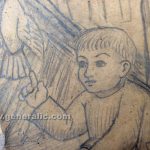 Ivan Generalic, Boy telling a story, pencil on paper, 1970, 94x72 cm detail 01