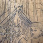 Ivan Generalic, Boy telling a story, pencil on paper, 1970, 94x72 cm detail 10
