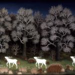 Ivan Generalić, 1959, Jelenski svatovi (The deer wedding), ulje na staklu (oil on glass), 100x175 cm