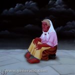 Ivan Generalić, 1975, Romkinja (Gipsy woman), ulje na staklu (oil on glass), 125x120 cm